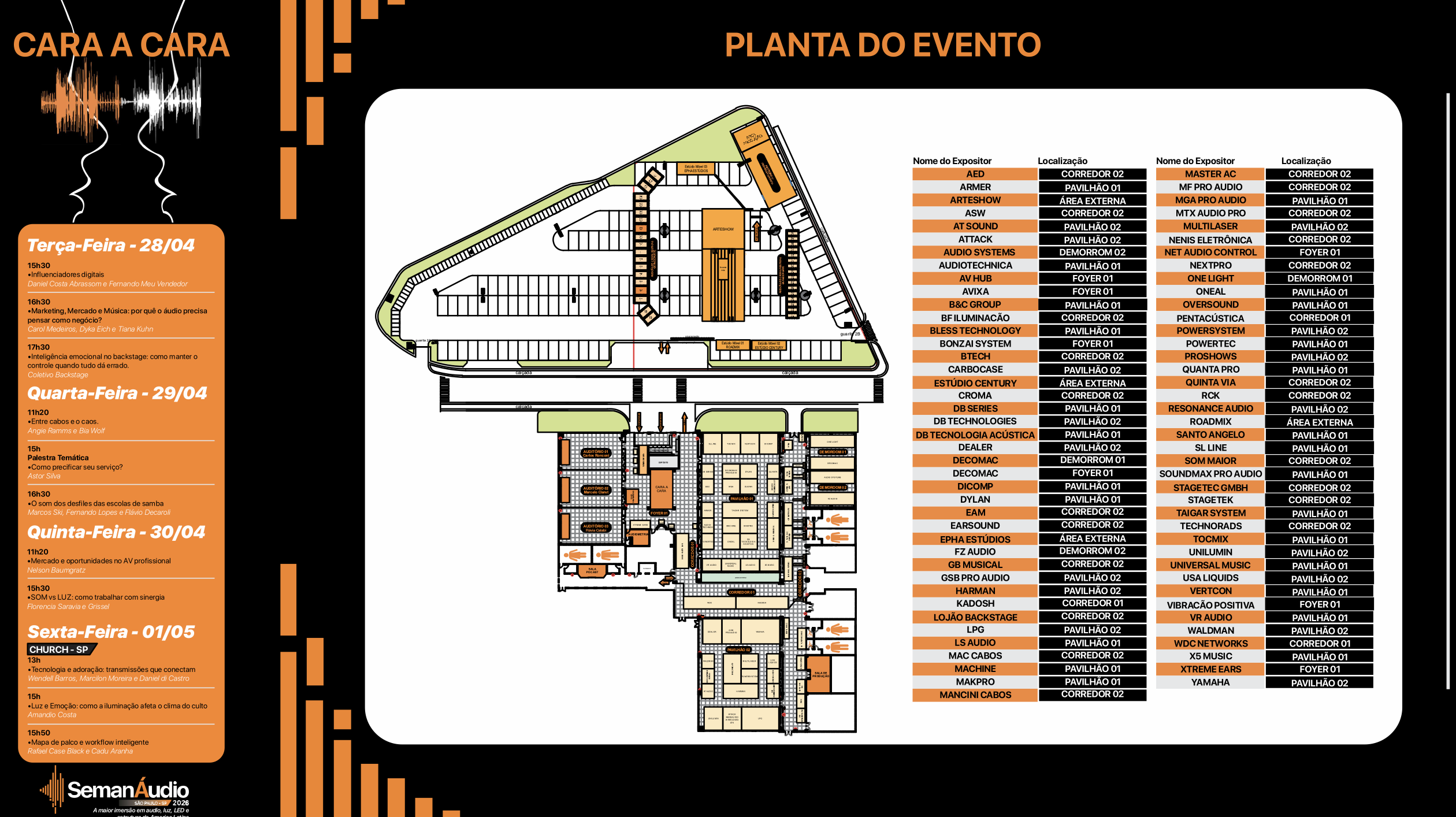 Planta real da SemanÁudio 2026